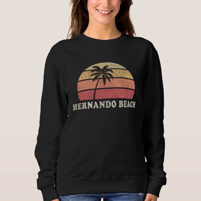 Sudadera Hernando Beach FL Vintage 70s Retro Throwback (Anverso)