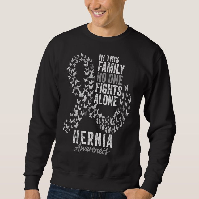 Sudadera Hernia Awareness Month Butterflies Cinta blanca (Anverso)