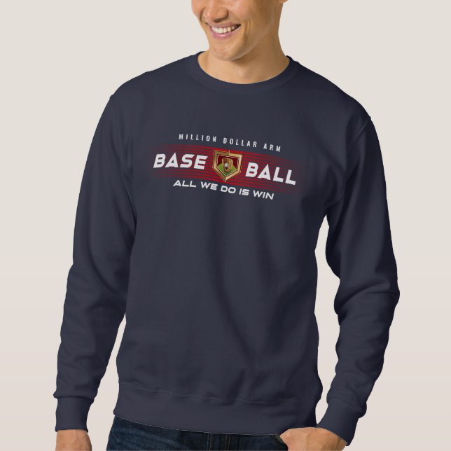 Sudadera Héroe de béisbol con brazo de millón de dólares |  (Anverso)