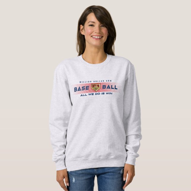 Sudadera Héroe de béisbol con brazo de un millón de dólares (Anverso completo)