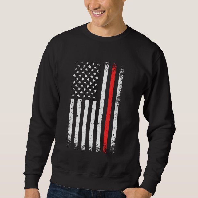 Sudadera Héroe de bombero orgulloso de bombero estadouniden (Anverso)