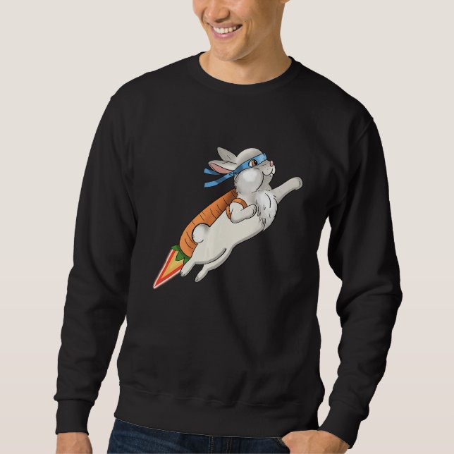 Sudadera Héroe de conejo japonés Ninja cute (Anverso)