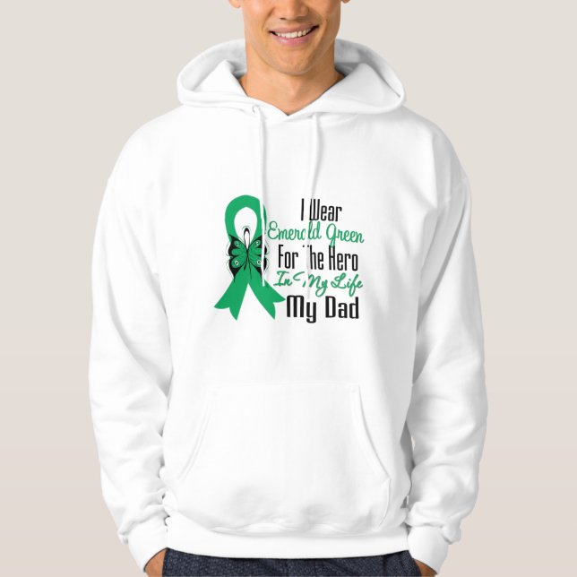 Sudadera Héroe de la cinta del cáncer de hígado mi papá (Anverso)