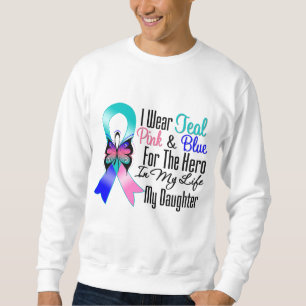 Sudadera Héroe de la cinta del cáncer de tiroides mi hija