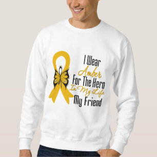 Sudadera Héroe de la cinta del cáncer del apéndice mi am