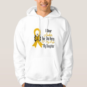 Sudadera Héroe de la cinta del cáncer del apéndice mi hija