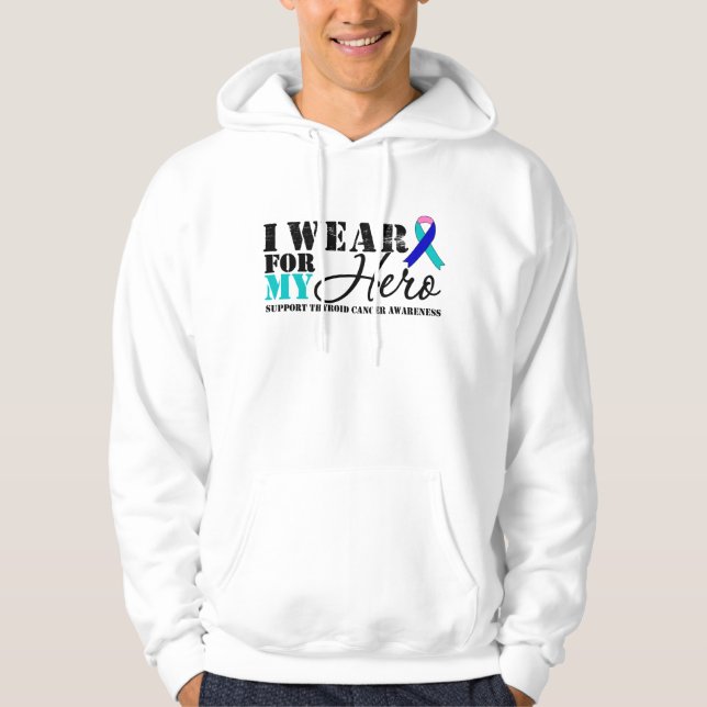 Sudadera Héroe del cáncer de tiroides (Anverso)