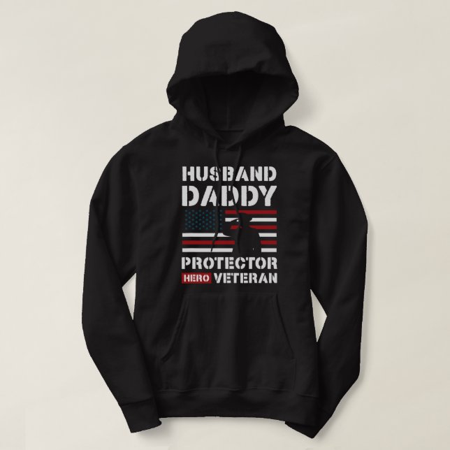 Sudadera Héroe del protector de papá de marido 125 (Diseño del anverso)