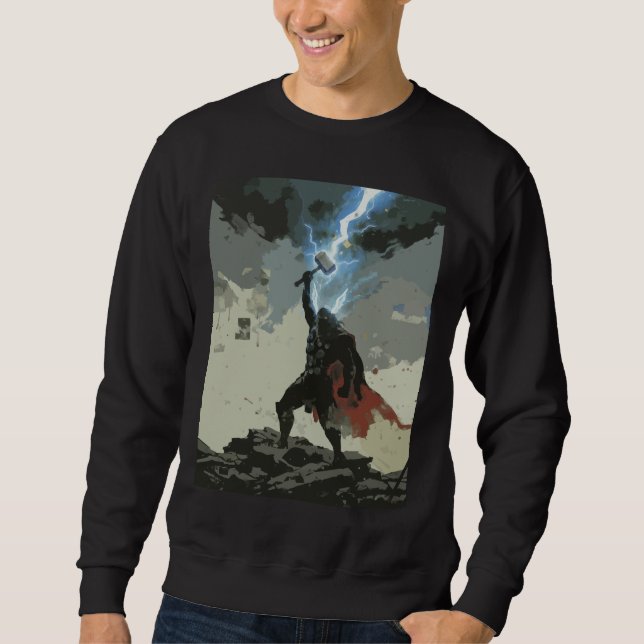 Sudadera Héroe - Dios del trueno Mitología nórdica (Anverso)