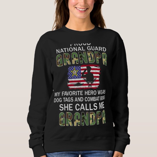 Sudadera Héroe favorito de los hombres con botes de combate (Anverso)