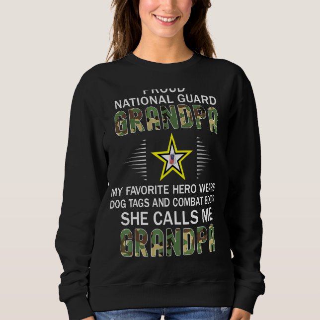 Sudadera Héroe favorito de los hombres con botes de combate (Anverso)