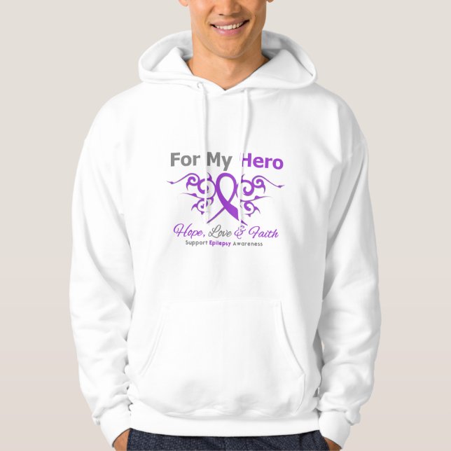 Sudadera Héroe tribal de la cinta de la epilepsia (Anverso)