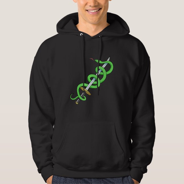Sudadera Herpetología del reptil de la espada (Anverso)