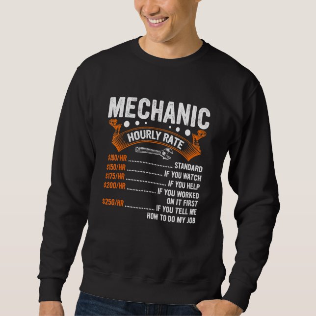 Sudadera Herramienta mecánica diesel de velocidad horaria m (Anverso)