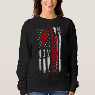 Sudadera Herramientas De Bandera De Ee.Uu. Para Electricist