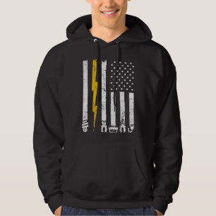 Sudadera Herramientas eléctricas antiguas USA bandera ameri