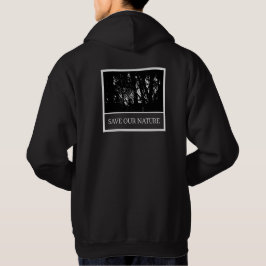Sudadera Herren Hoodie Schwarz – „Save Our Nature“