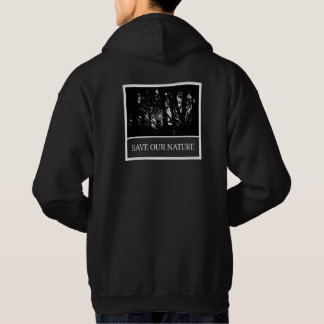 Sudadera Herren Hoodie Schwarz – „Save Our Nature“