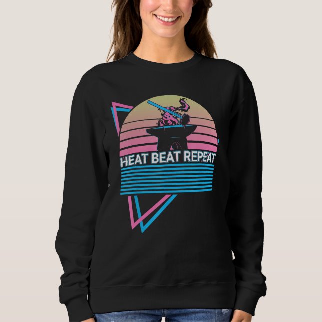 Sudadera Herrero divertido forja forja retro calor (Anverso)