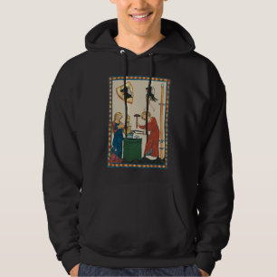 Sudadera Herrero Forjando Casco Arte Medieval
