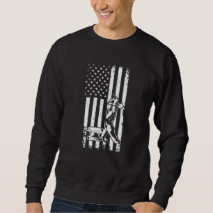 Sudadera Herrero - Martillo forjado Anvil Bandera Estadouni