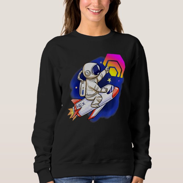 Sudadera Hex Crypto Moon Man Cuket Rocket Cryptocurrency St (Anverso)