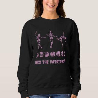 Sudadera Hex The Patriarchy Goth Feminism Pink Dancing Skel