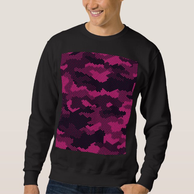 Sudadera Hexagonal de camuflaje, fondo de textura militar (Anverso)