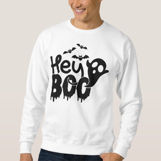 Sudadera Hey Boo Funny Halloween (Anverso)