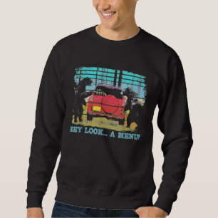 Sudadera Hey Look A Menú Funny Bear Camping Retro Vintage C