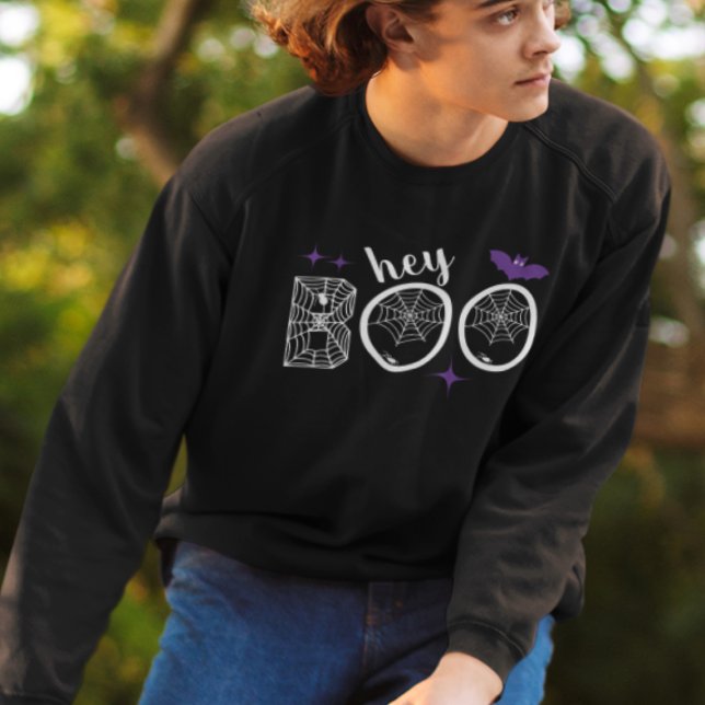 Sudadera Hey y Bye Boo Halloween Bat and Web (This item is for display purposes only to illustrate the design element. )