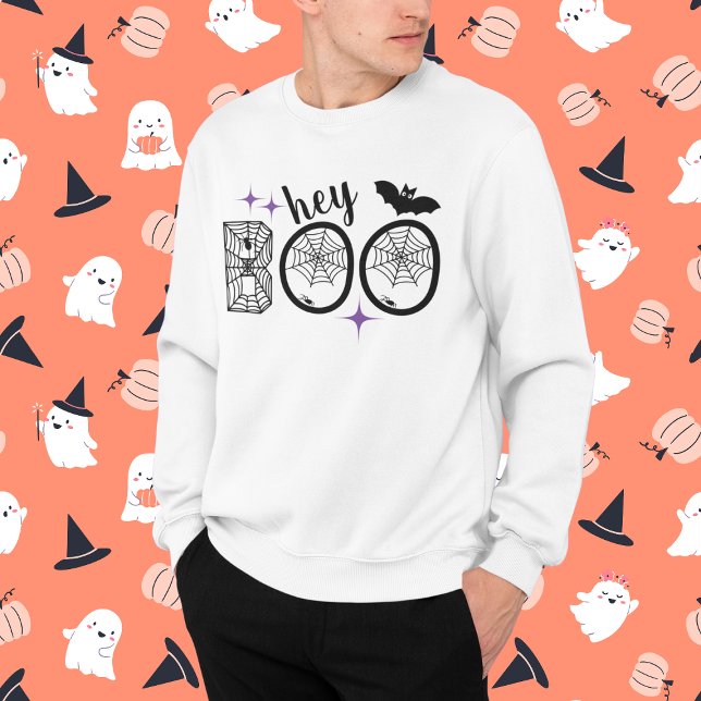 Sudadera Hey y Bye Boo Halloween Bat and Web (This item is for display purposes only to illustrate the design element. )