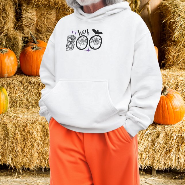 Sudadera Hey y Bye Boo Halloween Bat and Web (This item is for display purposes only to illustrate the design element. )