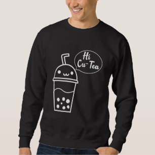 Sudadera Hi Cu Tea Boba Tea Cup Wink Bubble Milk Tea Pun