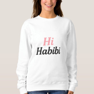 Sudadera Hi Habibi – Lindo árabe-inglés minimalist