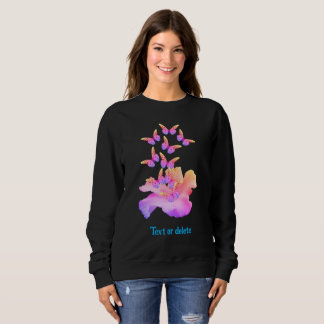 Sudadera Hibiscus Flower Colorful Butterflies Personalizado
