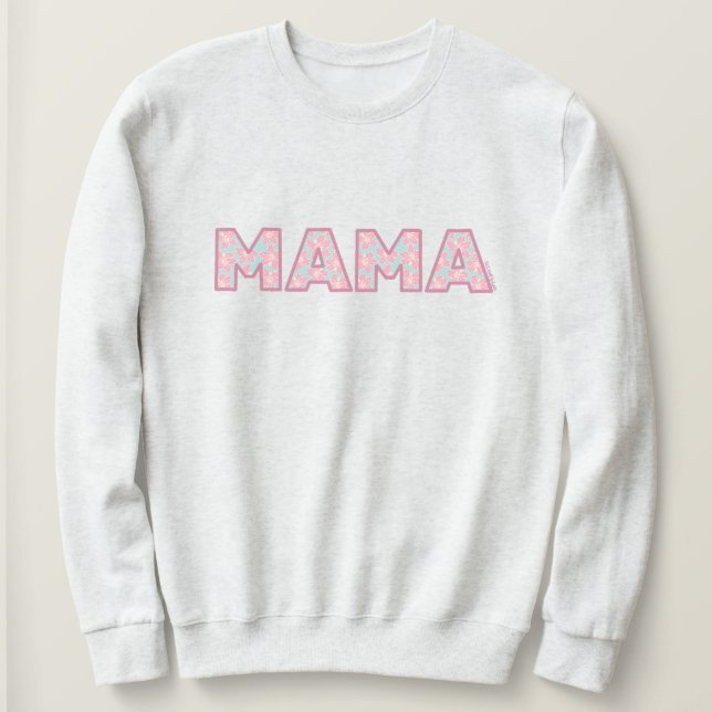 Sudadera Hibiscus Mama Dibujada a Mano (Anverso del diseño)