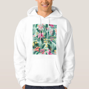 Sudadera Hibiscus tropical: Patrón floral sin foco