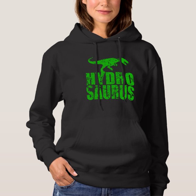 Sudadera Hidroponics Dinosaurio en peligro jardín interior (Anverso)