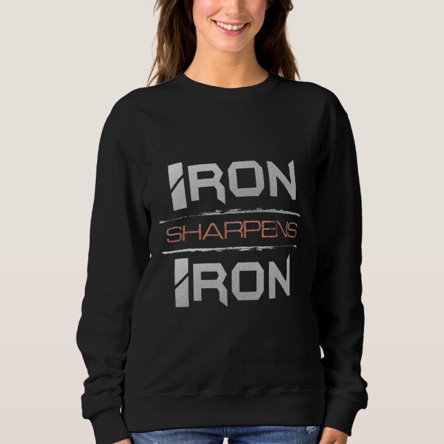 Sudadera Hierro Sharpens Proverbios de Hierro 2717 Biblia V (Anverso)