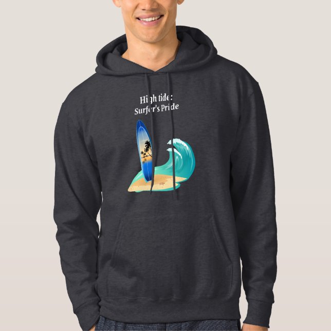 Sudadera "High Tide: Surfer's Pride" aventura en la playa d (Anverso)
