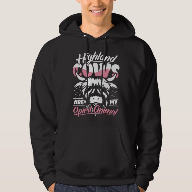 Sudadera Highland Cattle Cute Highland Cows Are My Spirit A (Anverso)