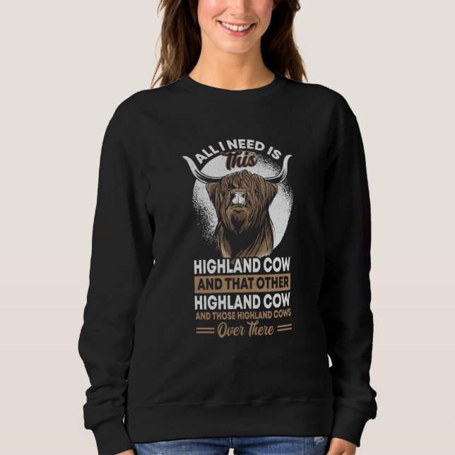 Sudadera Highland Cow Apparel Highland Cattle Farmer (Anverso)