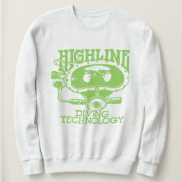 Sudadera Highline Diving Tech Retro (Logo Verde)