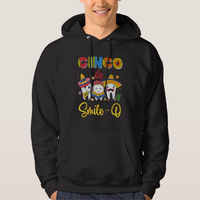 Sudadera Higiénico dental Cinco De Mayo Cinco De Sonrisa O  (Anverso)