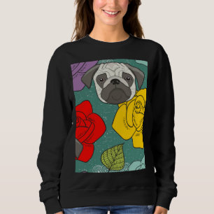 Sudadera Higos y Rosas - Cute Dog Lover Floral Art Classic