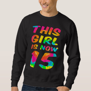 Sudadera Hija Chica de la letra de tinte-tintes 15º cumplea