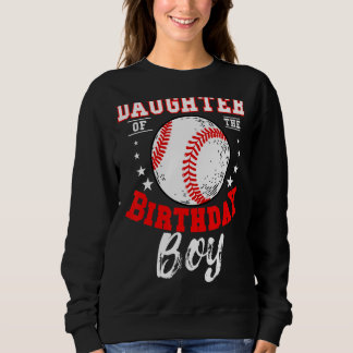Sudadera Hija Del Tema Del Béisbol Birthday Boy Bday C