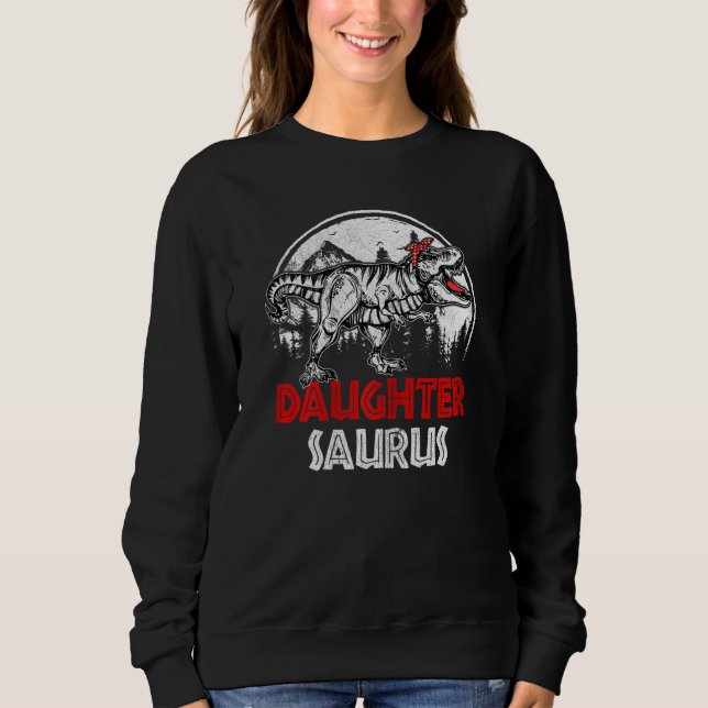 Sudadera Hija Rex de Dinosaurio Familiar Saurus Daughtersau (Anverso)