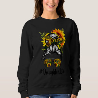 Sudadera Hija Vida desordenada Hair Bun Sunflower Mujeres M